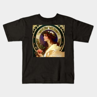 Christmas - AI - Art Nouveau Kids T-Shirt